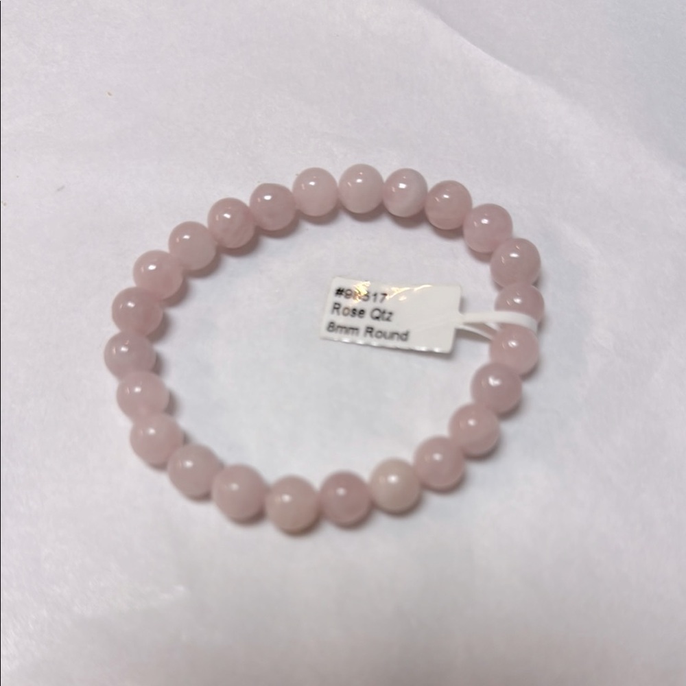 Rose Quartz Beaded Bracelet